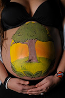 Belly painting, Laure Berthold make-up artist